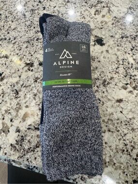 NWT Alpine Design Men's Performance Hiking Socks - four pack